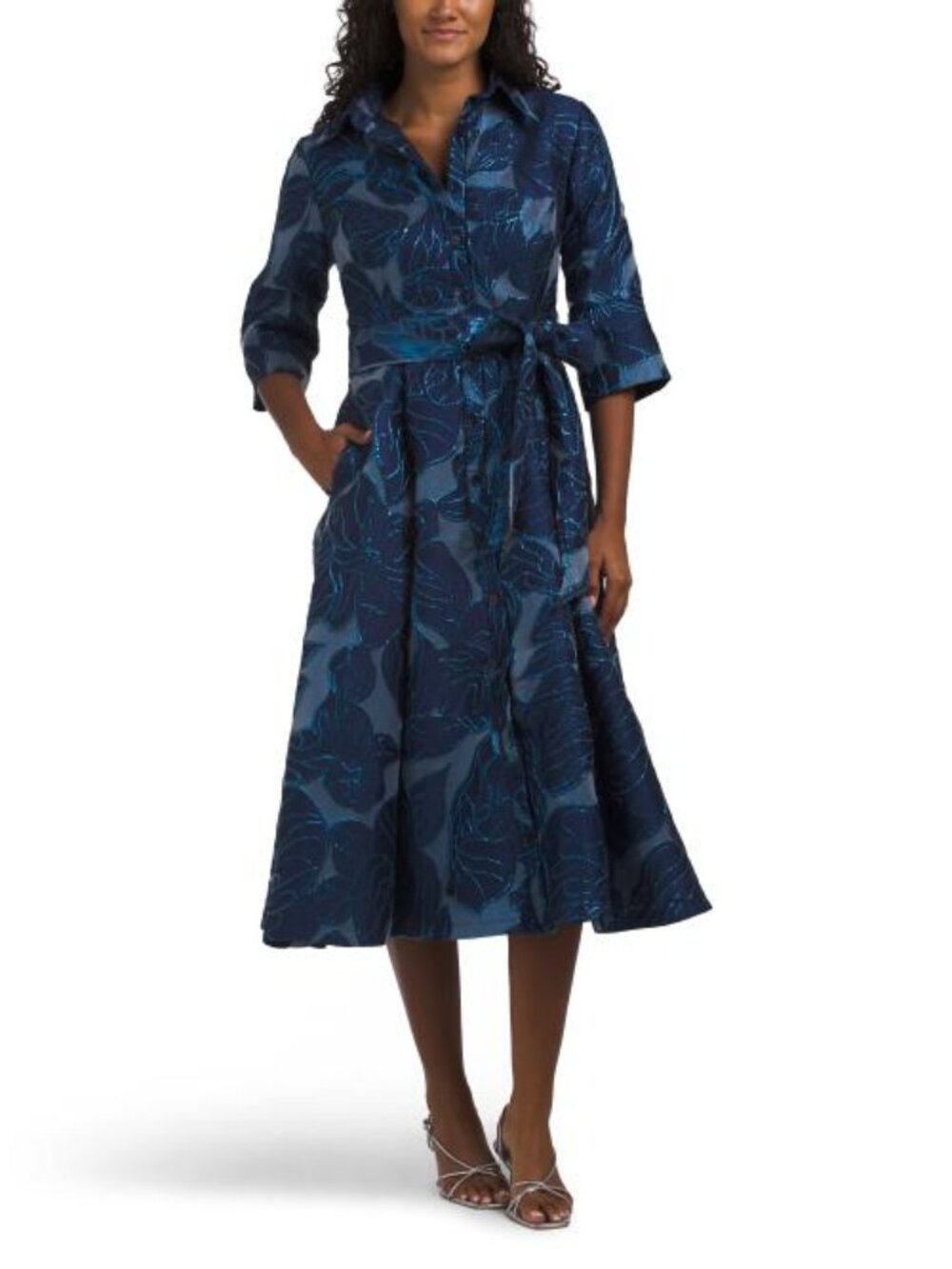 RENE BY RENE RUIZ Jacquard Tea-length Dress